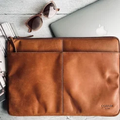 VIAMAJA Laptop sleeve Cognac leather Online