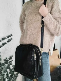 VIAMAJA Laptop taske i blødt skind // Sort Deluxe Online
