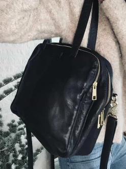 VIAMAJA Laptop taske i blødt skind // Sort Deluxe Online