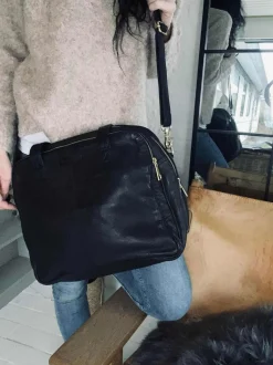 VIAMAJA Laptop taske i blødt skind // Sort Deluxe Online