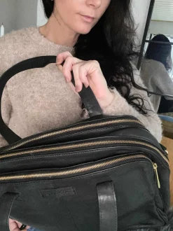 VIAMAJA Laptop taske i blødt skind // Sort Deluxe Online