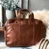 VIAMAJA Laptop Taske MELLO - Cognac skind