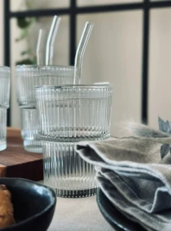 VIAMAJA Latteglas med låg og sugerør - 6 stk Sale