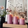 VIAMAJA LED Bloklys / VIOLET 3 stk – Inkl. fjernbetjening New