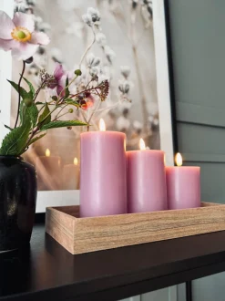VIAMAJA LED Bloklys / VIOLET 3 stk – Inkl. fjernbetjening New