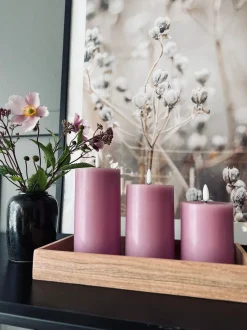VIAMAJA LED Bloklys / VIOLET 3 stk – Inkl. fjernbetjening New