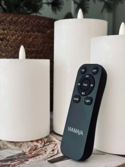 VIAMAJA LED Bloklys / Hvid rustik – 3 stk Discount