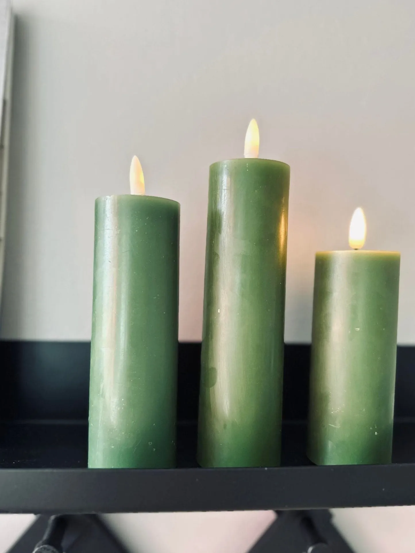 VIAMAJA LED Bloklys / Oliven 3 stk. Lys – Inkl. fjernbetjening Clearance