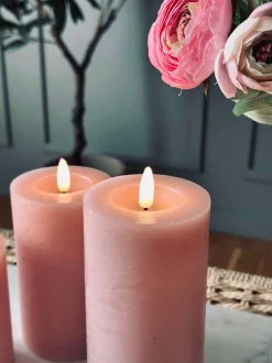 VIAMAJA LED Bloklys / Rosa – 3 stk bloklys Hot