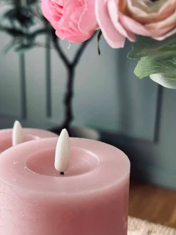 VIAMAJA LED Bloklys / Rosa – 3 stk bloklys Hot