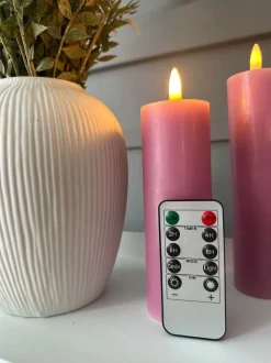 VIAMAJA LED Bloklys / VIOLET 3 stk – Inkl. fjernbetjening Best