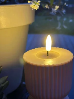 VIAMAJA LED Bloklys Beige timeglas - Udendørs Outlet