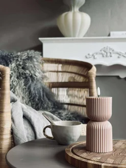 VIAMAJA LED Bloklys Beige timeglas - Udendørs Outlet
