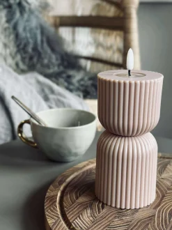 VIAMAJA LED Bloklys Beige timeglas - Udendørs Outlet
