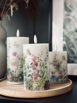 VIAMAJA LED bloklys FLORA – Sæt med 3 stk og fjernbetjening Online