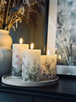 VIAMAJA LED bloklys FLORA – Sæt med 3 stk og fjernbetjening Online