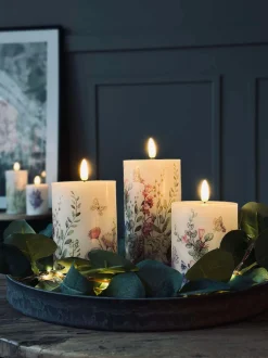 VIAMAJA LED bloklys FLORA – Sæt med 3 stk og fjernbetjening Online