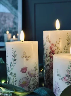 VIAMAJA LED bloklys FLORA – Sæt med 3 stk og fjernbetjening Online