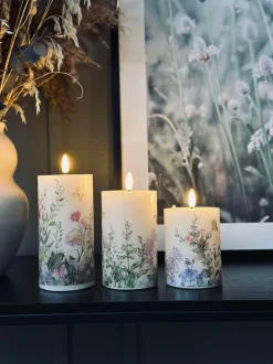VIAMAJA LED bloklys FLORA – Sæt med 3 stk og fjernbetjening Online