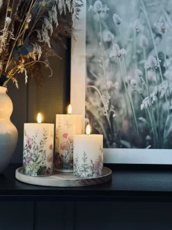 VIAMAJA LED bloklys FLORA – Sæt med 3 stk og fjernbetjening Online