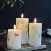 VIAMAJA LED bloklys FLOWER – Sæt m. 3 stk og fjernbetjening