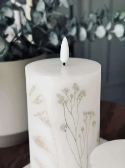 VIAMAJA LED bloklys FLOWER – Sæt m. 3 stk og fjernbetjening