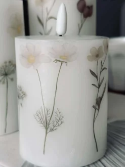 VIAMAJA LED bloklys FLOWER – Sæt m. 3 stk og fjernbetjening