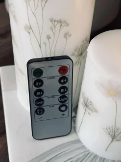 VIAMAJA LED bloklys FLOWER – Sæt m. 3 stk og fjernbetjening