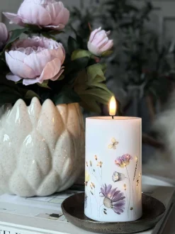 VIAMAJA LED Bloklys Flower TWINKLE - 12,5cm Online