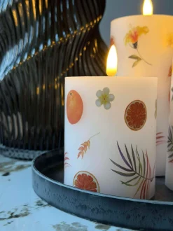 VIAMAJA LED bloklys FRUIT – Sæt m. 3 stk og fjernbetjening Outlet