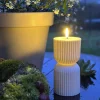 VIAMAJA LED Bloklys Hvid timeglas - Udendørs New