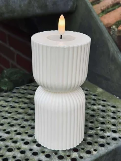VIAMAJA LED Bloklys Hvid timeglas - Udendørs New