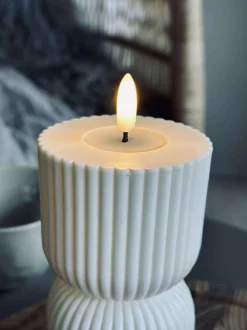 VIAMAJA LED Bloklys Hvid timeglas - Udendørs New