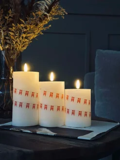 VIAMAJA LED bloklys med flag – Sæt med 3 stk og fjernbetjening