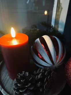 VIAMAJA LED Bloklys Rød 12cm Hot