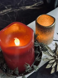VIAMAJA LED Bloklys Rød med timer - 7x9 cm Online