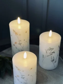 VIAMAJA LED bloklys WILD FLORA – Sæt m. 3 stk og fjernbetjening Online