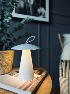 VIAMAJA LED Bordlampe genopladelig – Hvid - Virker inde og ude Sale
