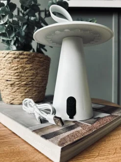 VIAMAJA LED Bordlampe genopladelig – Hvid - Virker inde og ude Sale