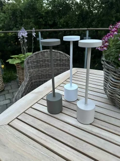 VIAMAJA LED bordlampe KELLY Taupe - genopladelig Online