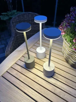 VIAMAJA LED bordlampe KELLY Taupe - genopladelig Online