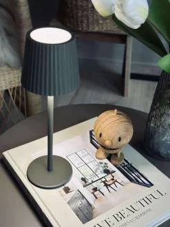 VIAMAJA LED bordlampe MILLA Taupe - genopladelig Sale