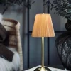 VIAMAJA LED bordlampe Plisse´ beige - genopladelig New
