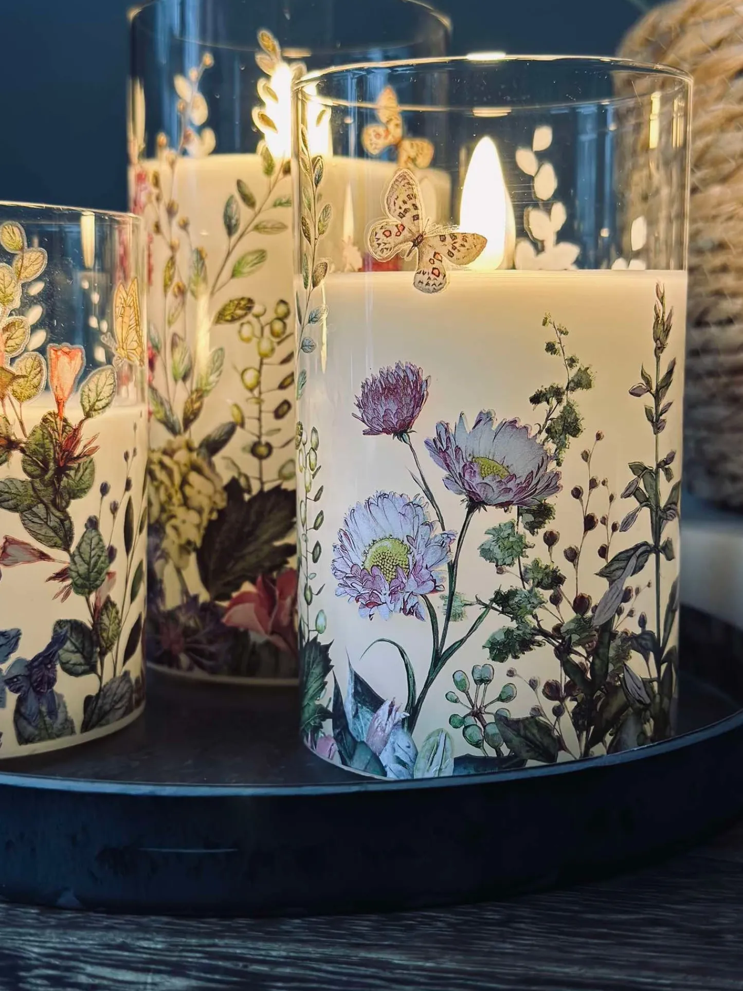 VIAMAJA LED FLORA Cylinder – Sæt med 3 stk og fjernbetjening Best