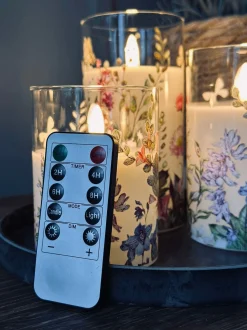 VIAMAJA LED FLORA Cylinder – Sæt med 3 stk og fjernbetjening Best