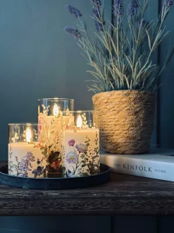 VIAMAJA LED FLORA Cylinder – Sæt med 3 stk og fjernbetjening Best