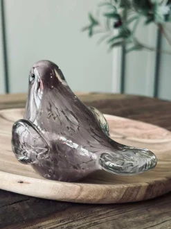 VIAMAJA LED Fugl i mundblæst glas - Old Rose Discount