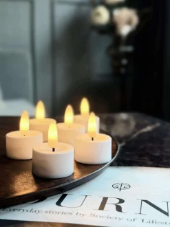 VIAMAJA LED fyrfadslys 8 stk + Fjernbetjening med timer Discount