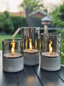 VIAMAJA LED GREY Cylinder Sæt med 3 stk - Godkendt til Inde Best