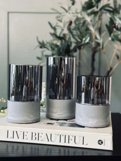 VIAMAJA LED GREY Cylinder Sæt med 3 stk - Godkendt til Inde Best
